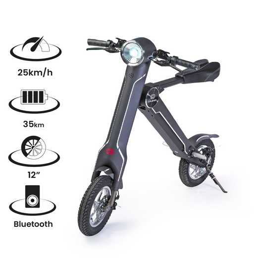 The Cruzaa Electric Scooter - 35km Range & 25kmh Top Speed Cruzaa Built in Bluetooth & Speakers +USB