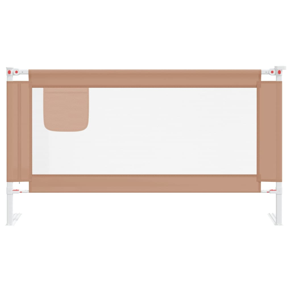 vidaXL Toddler Safety Bed Rail Taupe 150x25 cm Fabric