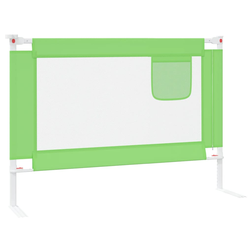 vidaXL Toddler Safety Bed Rail Green 90x25 cm Fabric