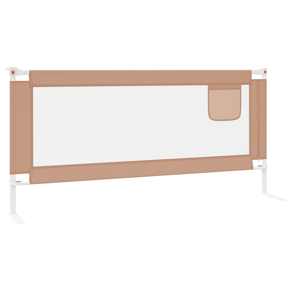 vidaXL Toddler Safety Bed Rail Taupe 200x25 cm Fabric