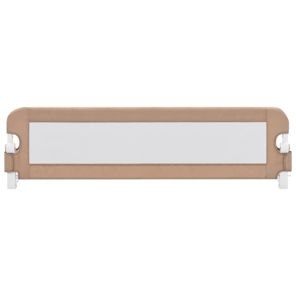 vidaXL Toddler Safety Bed Rail Taupe 150x42 cm Polyester