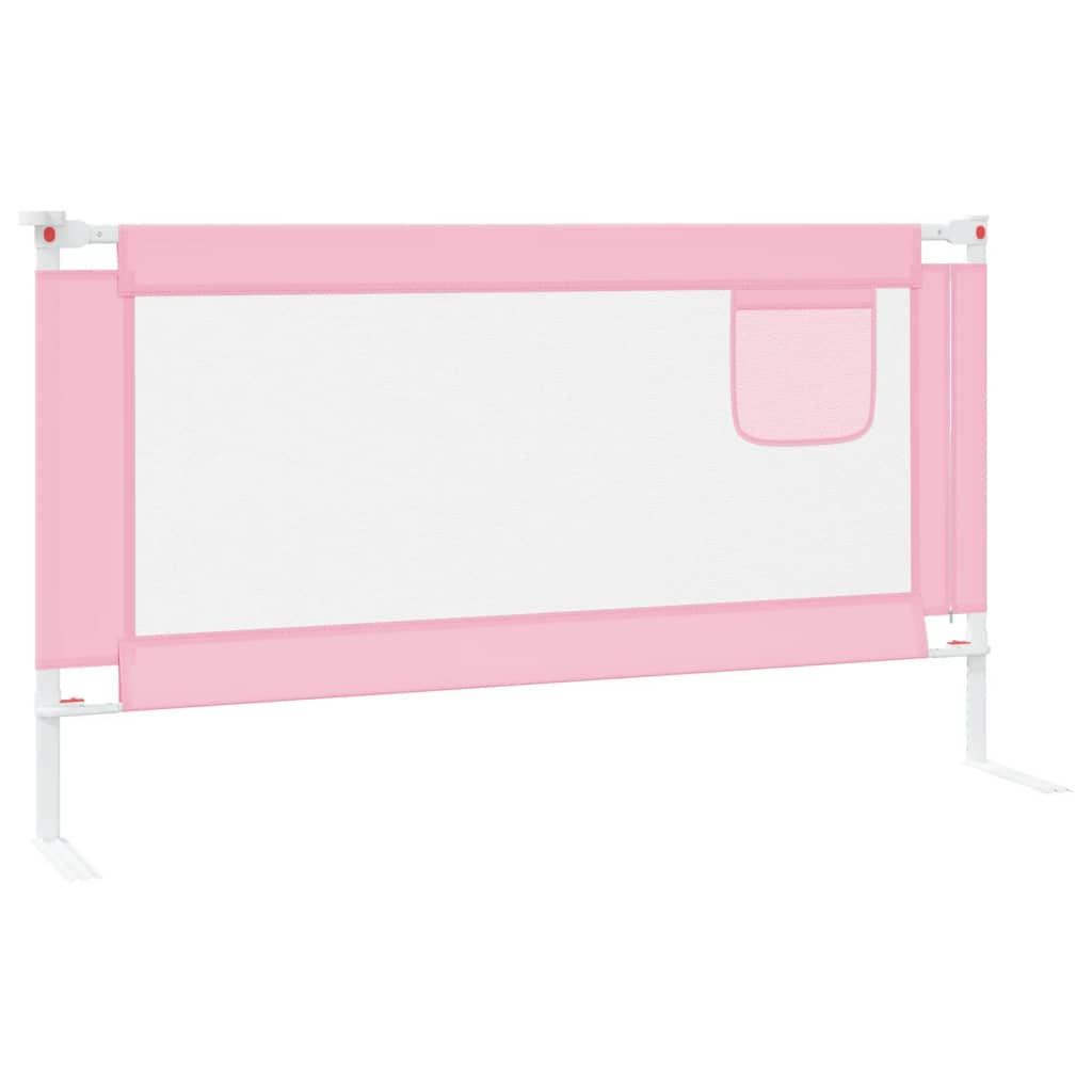 vidaXL Toddler Safety Bed Rail Pink 150x25 cm Fabric