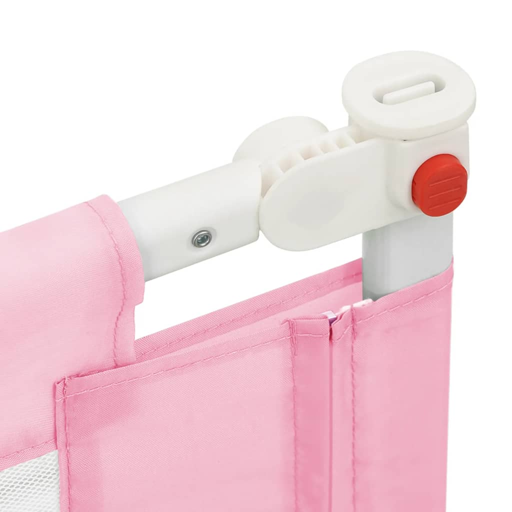 vidaXL Toddler Safety Bed Rail Pink 150x25 cm Fabric