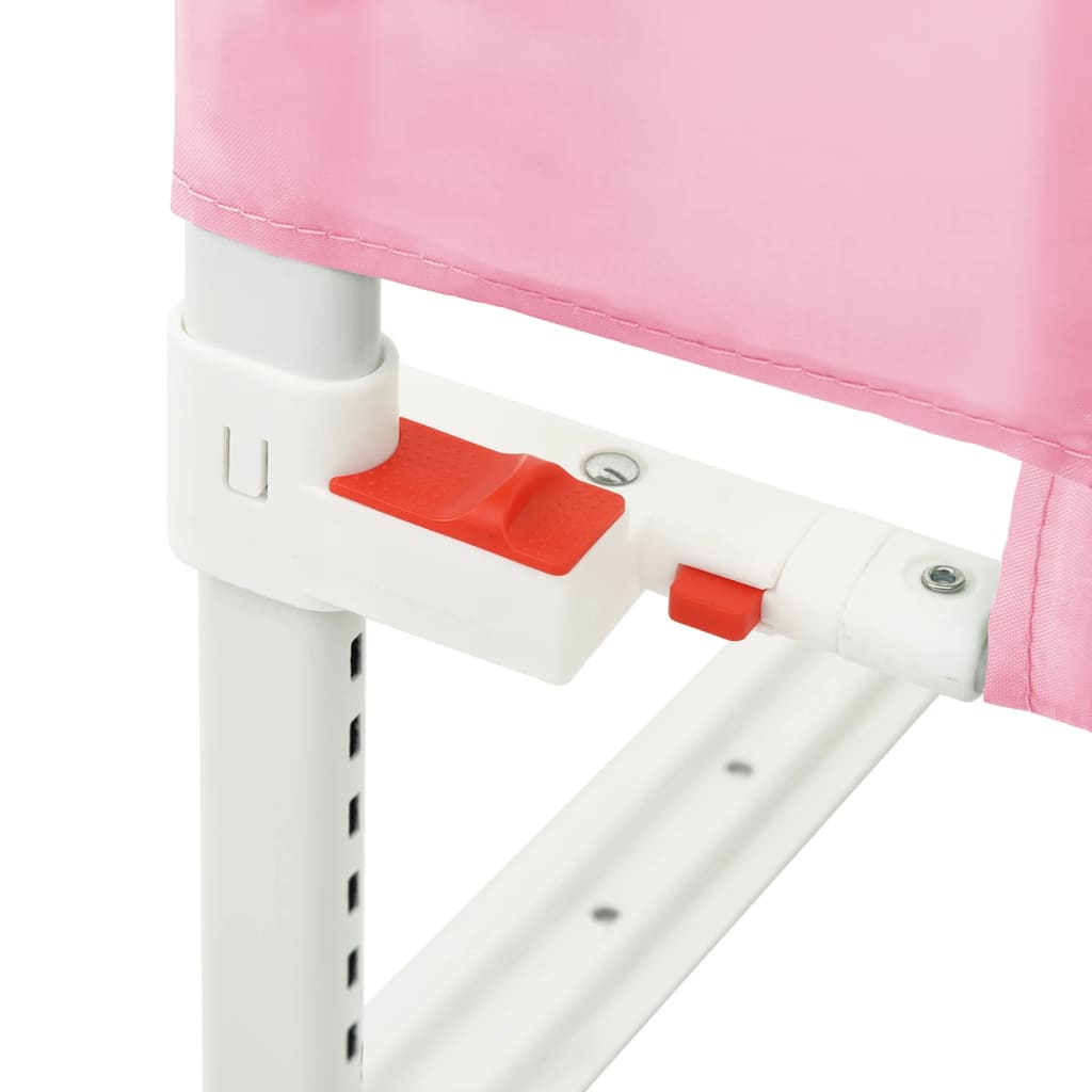 vidaXL Toddler Safety Bed Rail Pink 150x25 cm Fabric