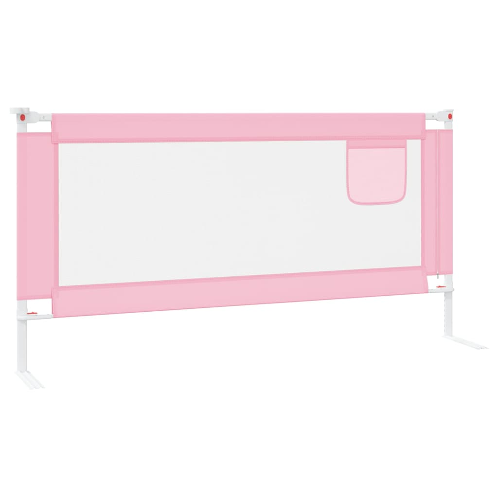 vidaXL Toddler Safety Bed Rail Pink 180x25 cm Fabric