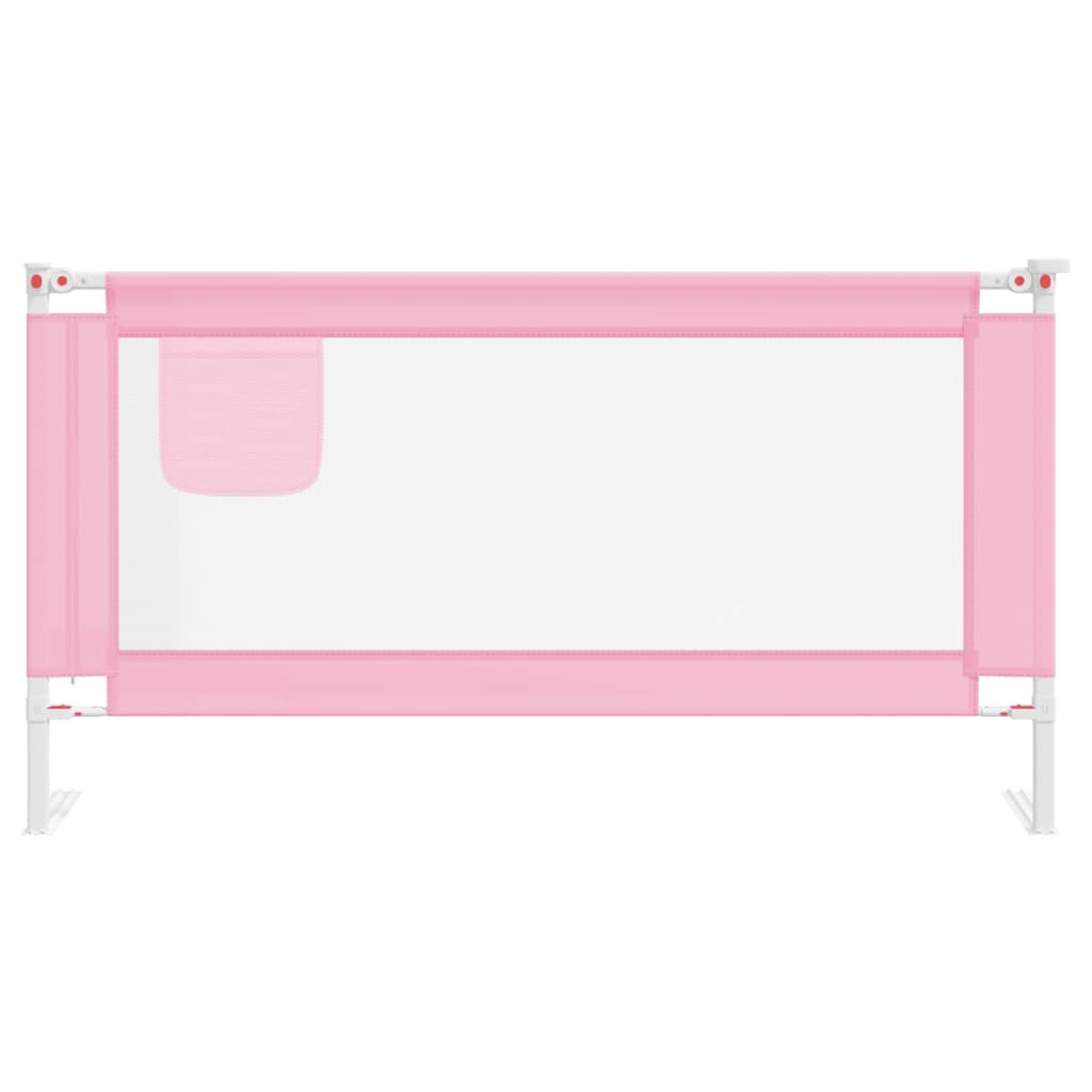 vidaXL Toddler Safety Bed Rail Pink 160x25 cm Fabric