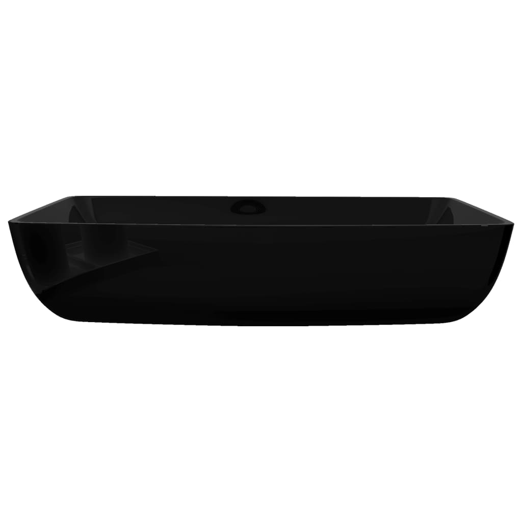 Ceramic Bathroom Sink Basin Black Rectangular