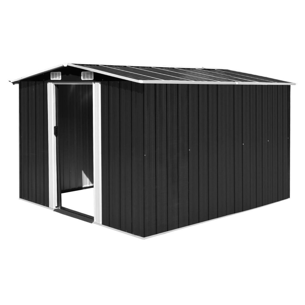 vidaXL Garden Shed 257x298x178 cm Metal Anthracite