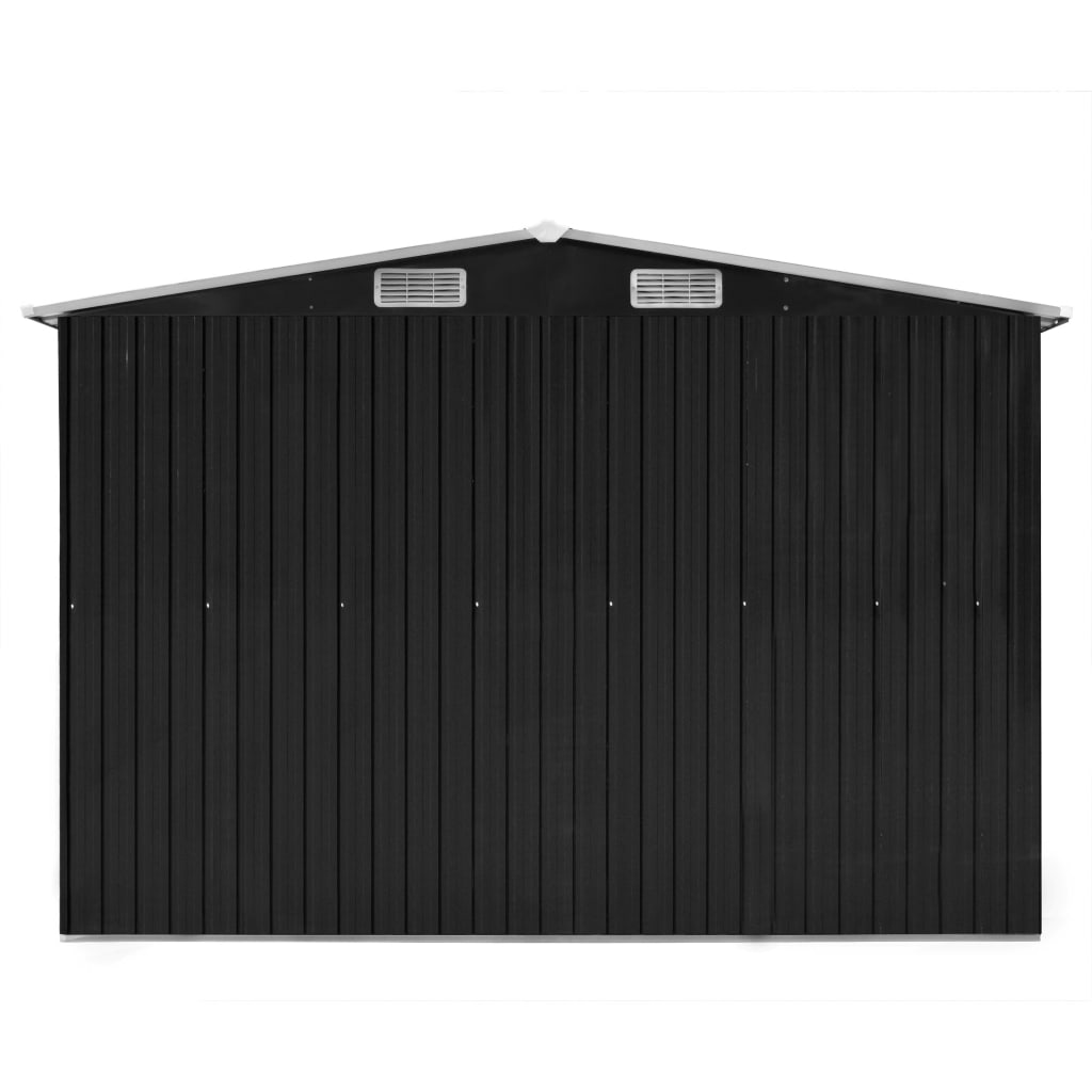 vidaXL Garden Shed 257x298x178 cm Metal Anthracite