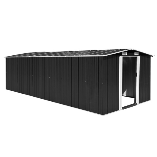 vidaXL Garden Shed 257x580x181 cm Metal Anthracite