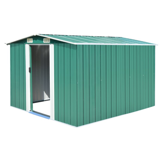 vidaXL Garden Shed 257x298x178 cm Metal Green