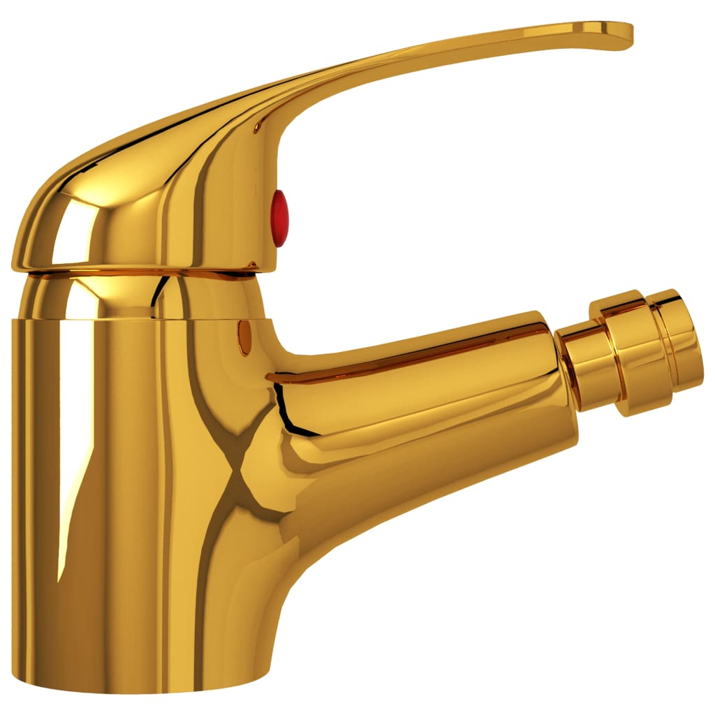 vidaXL Bathroom Bidet Mixer Tap Gold 13x12 cm