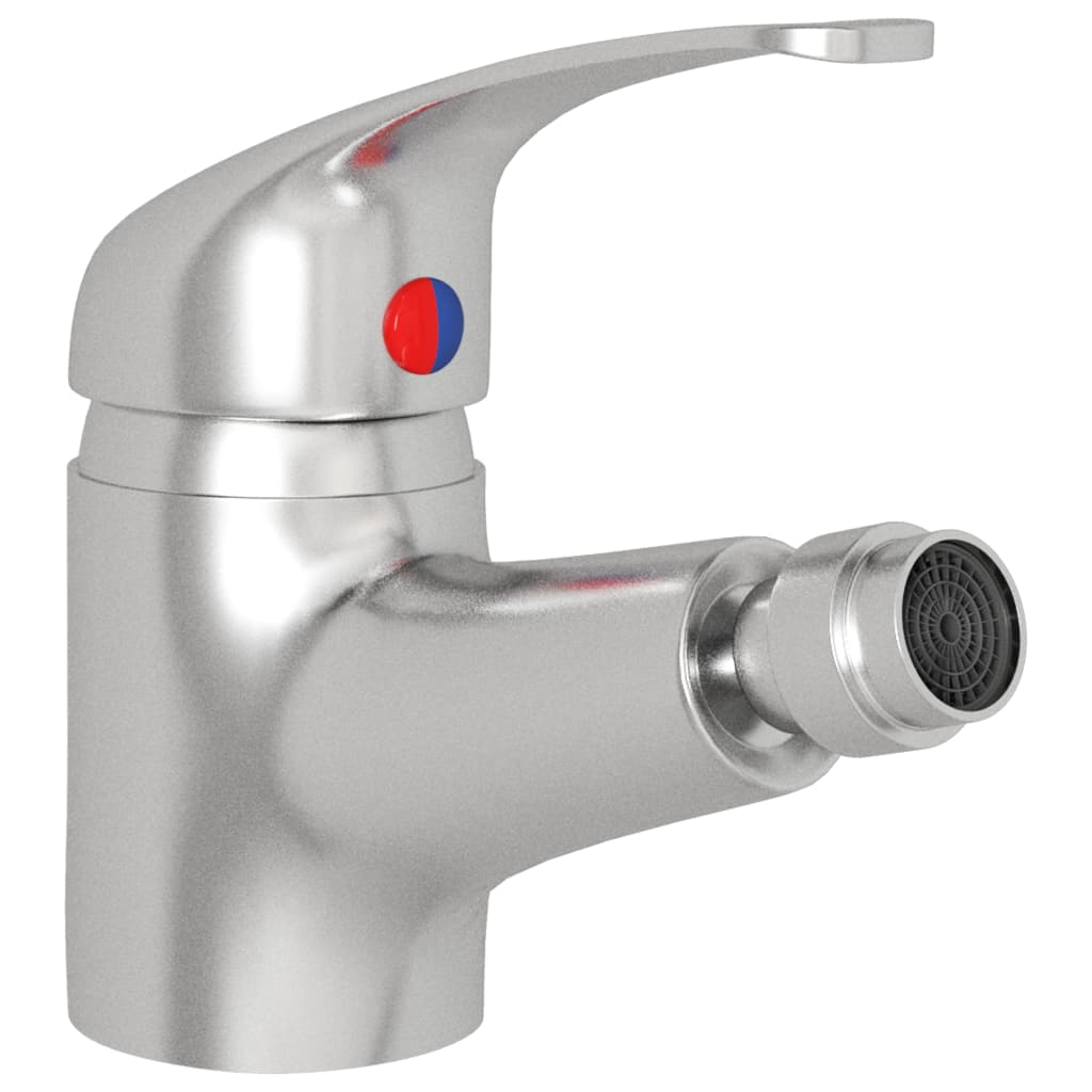 vidaXL Bathroom Bidet Mixer Tap Silver 13x12 cm