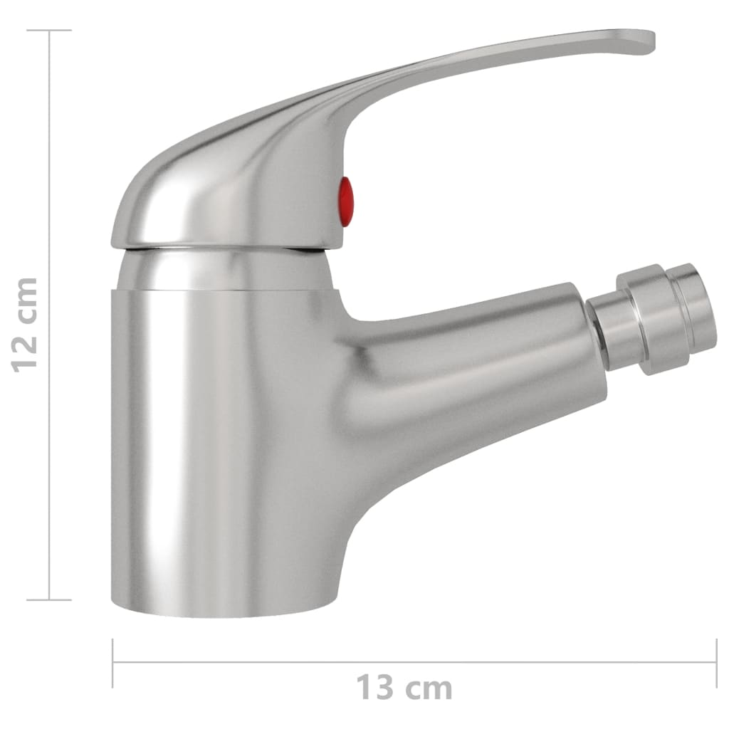 vidaXL Bathroom Bidet Mixer Tap Silver 13x12 cm