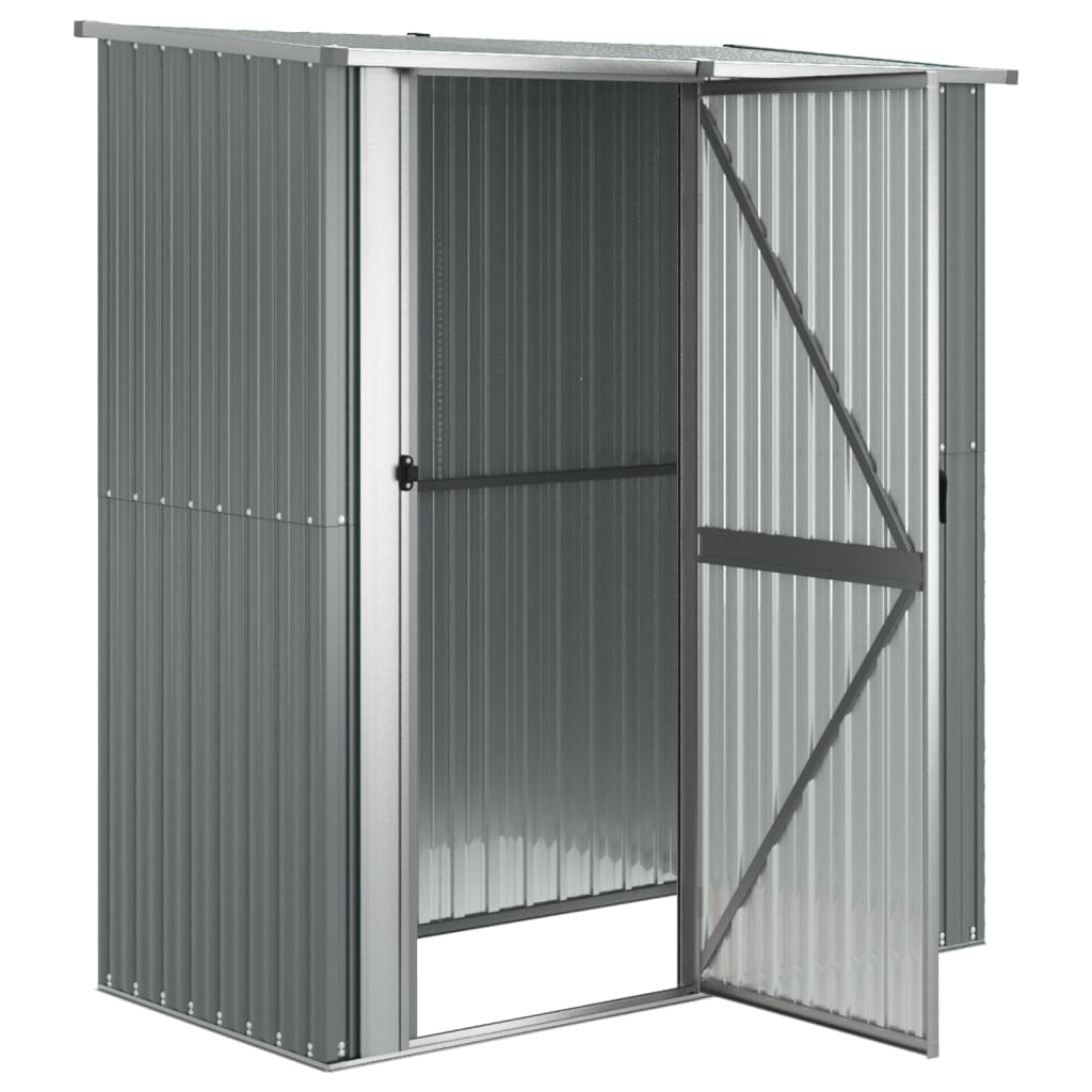 vidaXL Garden Shed Grey 180.5x97x209.5 cm Galvanised Steel