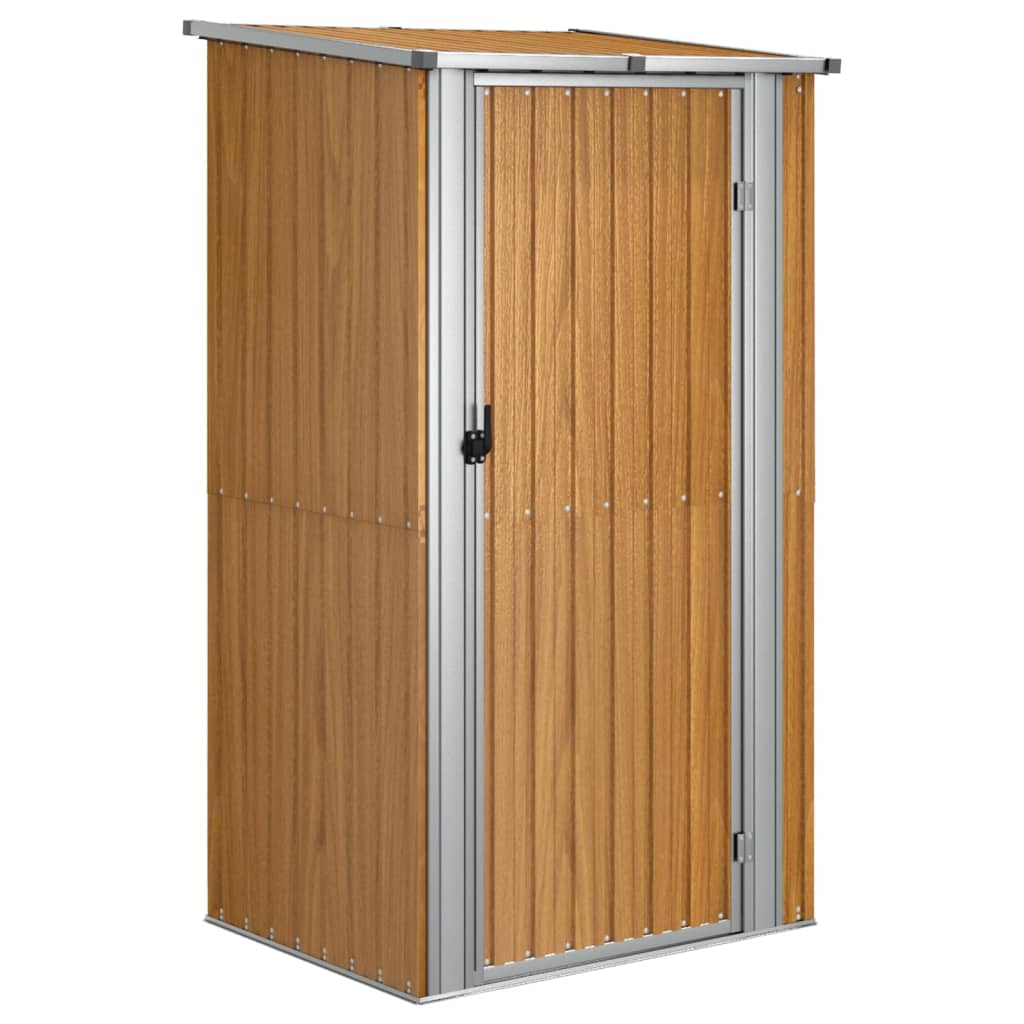 vidaXL Garden Shed Brown 118.5x97x209.5 cm Galvanised Steel