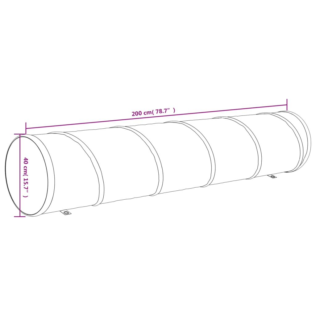 vidaXL Dog Tunnel Blue Ø 40x200 cm Polyester