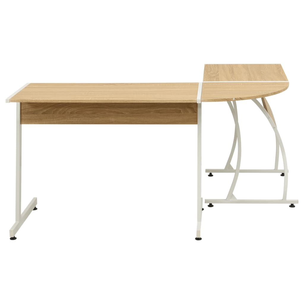 vidaXL Corner Desk L-Shaped Oak