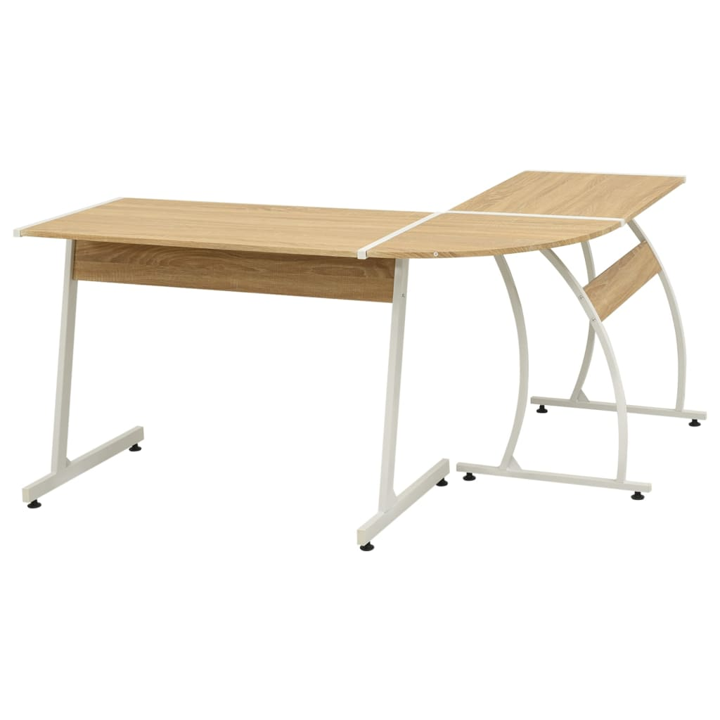 vidaXL Corner Desk L-Shaped Oak