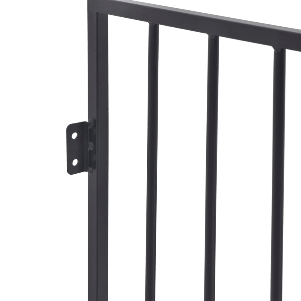 vidaXL Pet Fireplace Fence Steel Black