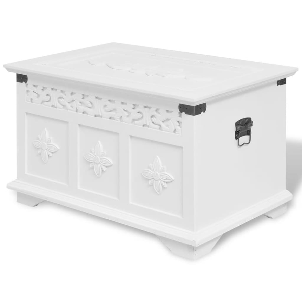 vidaXL Two Piece Storage Chest Set White