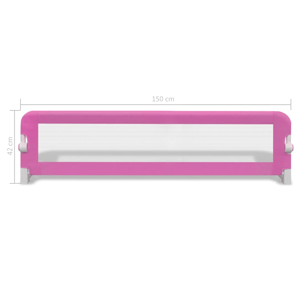 vidaXL Toddler Safety Bed Rail 2 pcs Pink 150x42 cm