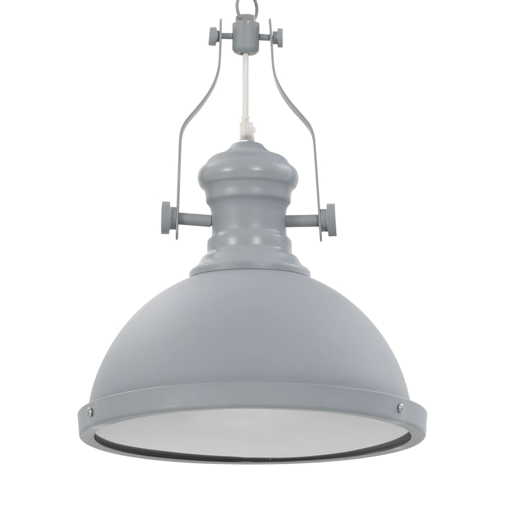 vidaXL Ceiling Lamp Grey Round E27