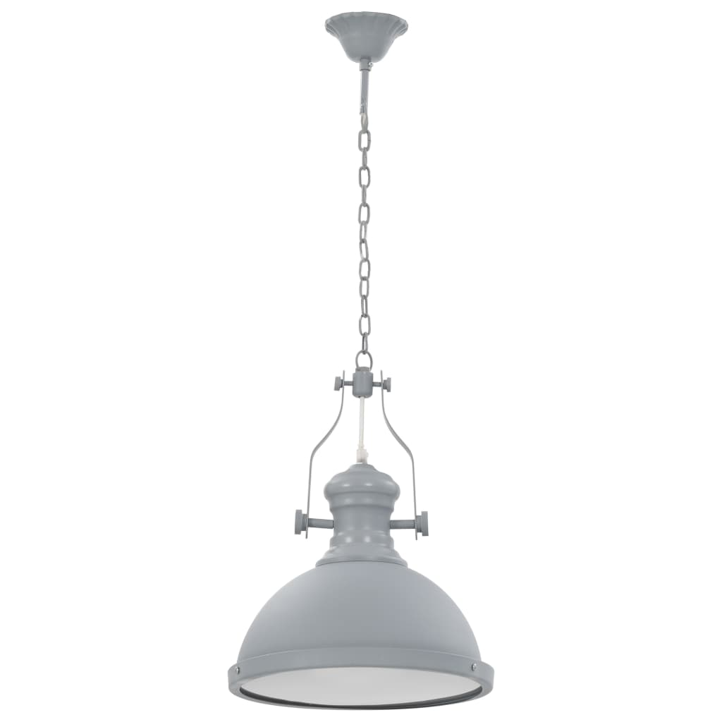 vidaXL Ceiling Lamp Grey Round E27