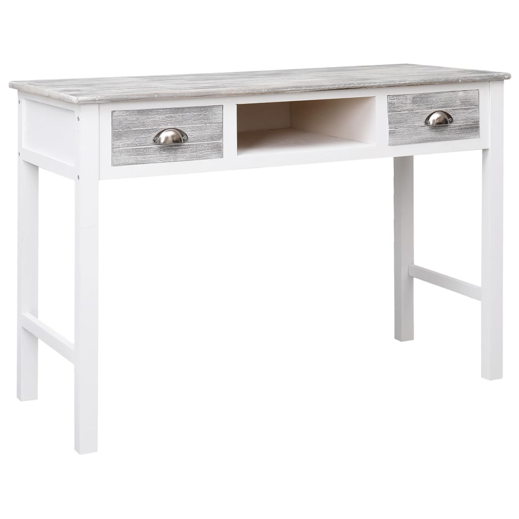 vidaXL Writing Desk Grey 110x45x76 cm Wood