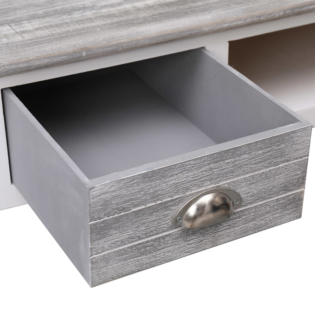 vidaXL Writing Desk Grey 110x45x76 cm Wood