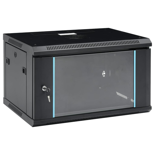 vidaXL 6U Wall Mounted Network Cabinet 19 IP20 600x450x375 mm