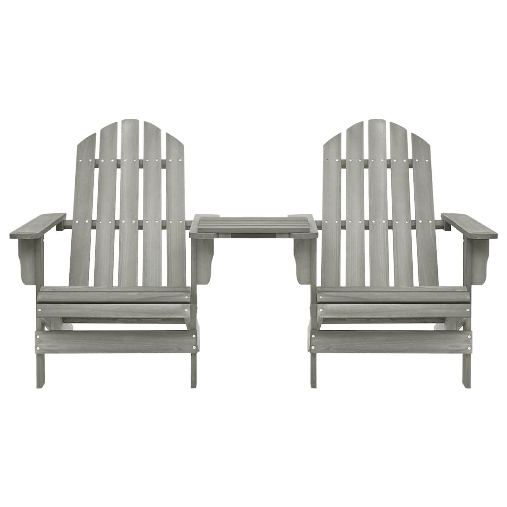 vidaXL Garden Adirondack Chair Solid Fir Wood Grey