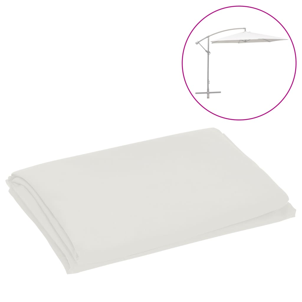 vidaXL Replacement Fabric for Cantilever Umbrella Sand White 300 cm