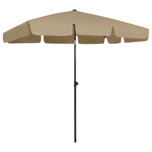 vidaXL Beach Umbrella Taupe 200x125 cm