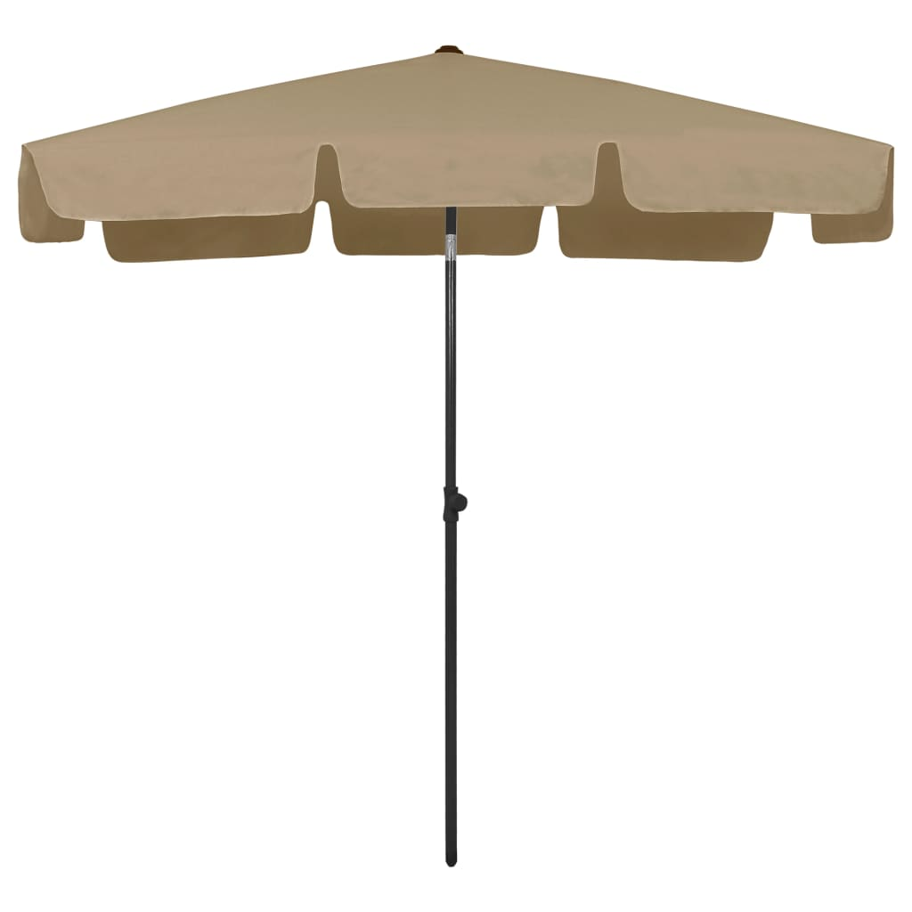 vidaXL Beach Umbrella Taupe 200x125 cm