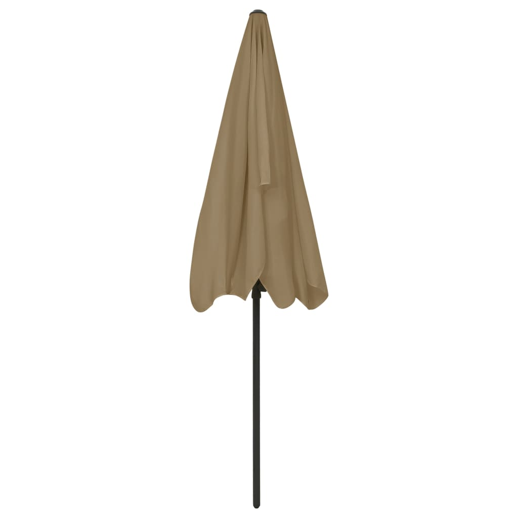 vidaXL Beach Umbrella Taupe 200x125 cm