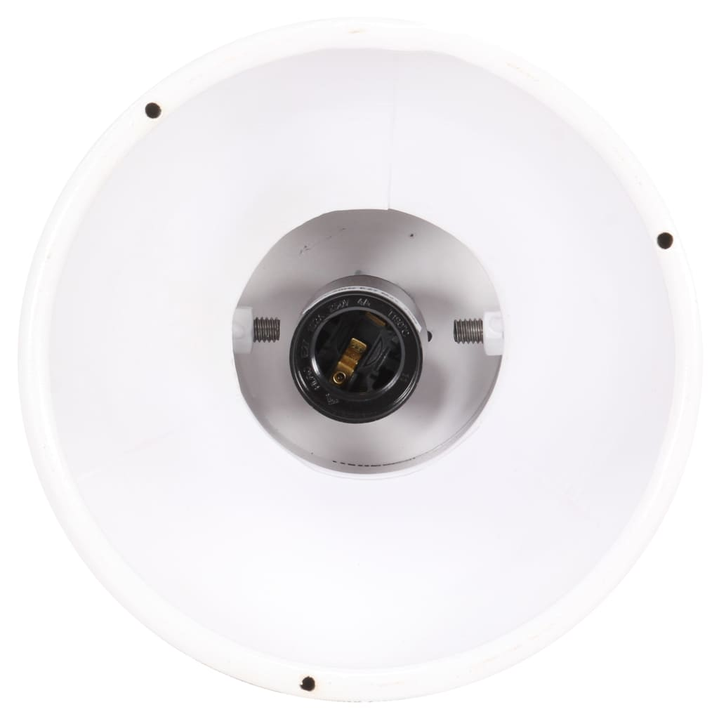 vidaXL Industrial Ceiling Lamp White E27 Mango Wood