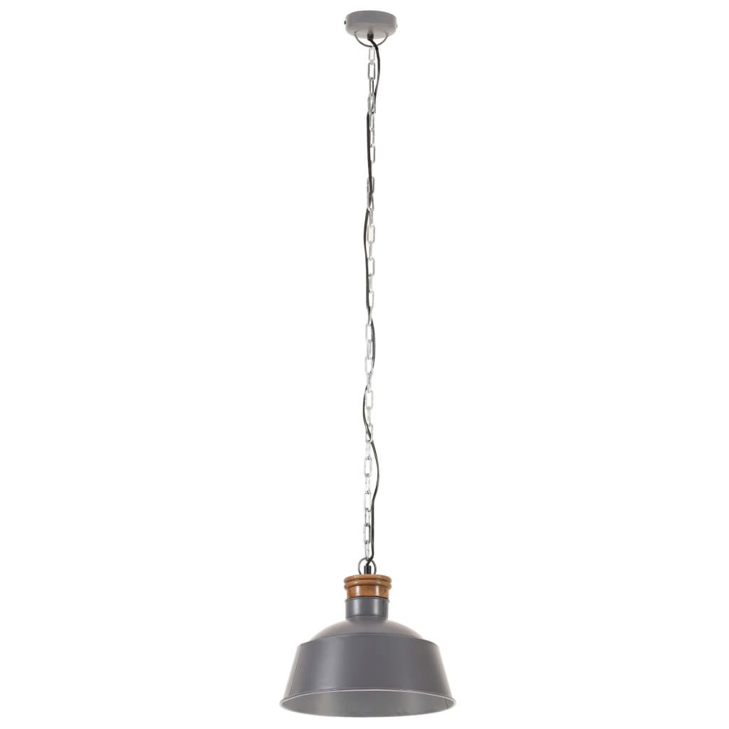 vidaXL Industrial Hanging Lamp 32 cm Grey E27