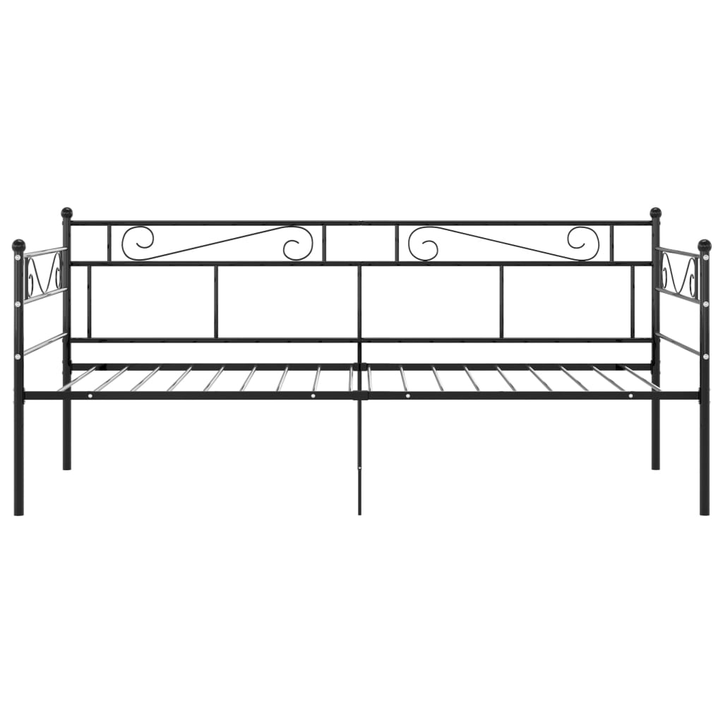 vidaXL Sofa Bed Frame Black Metal 90x200 cm