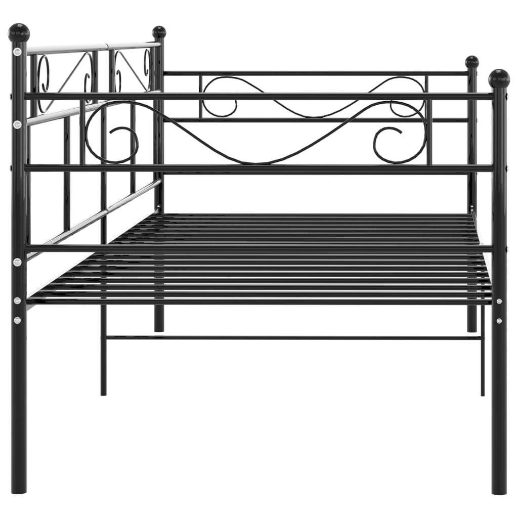 vidaXL Sofa Bed Frame Black Metal 90x200 cm