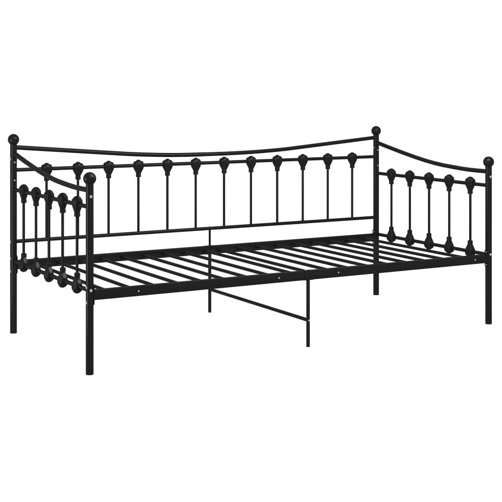 vidaXL Sofa Bed Frame Black Metal 90x200 cm