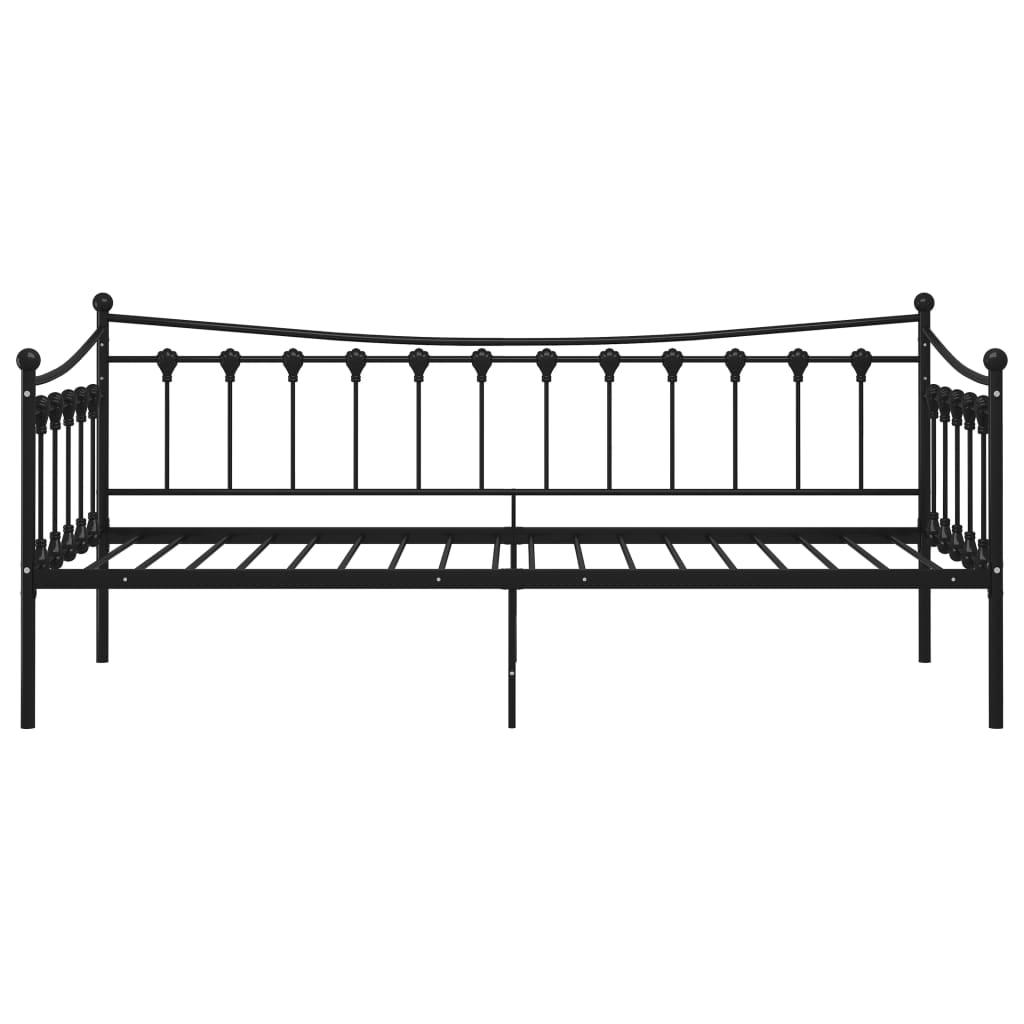 vidaXL Sofa Bed Frame Black Metal 90x200 cm