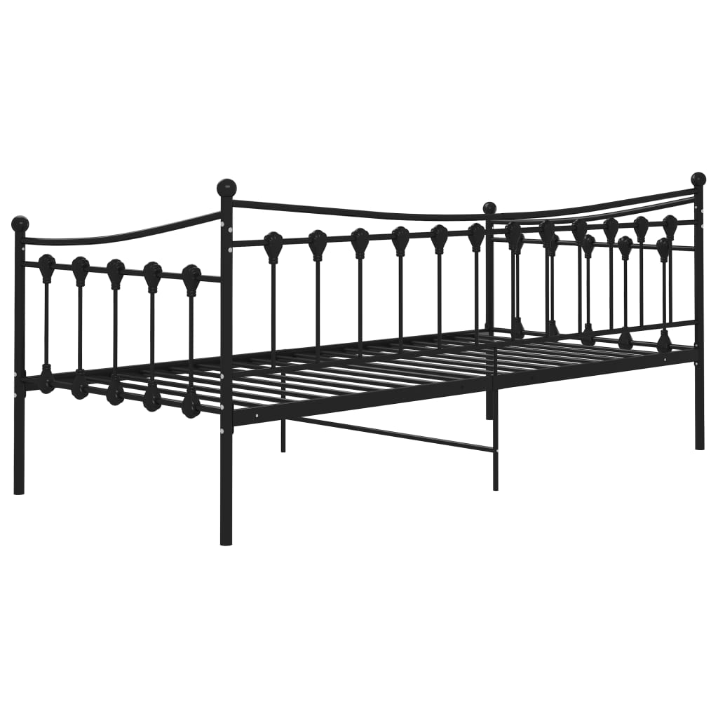 vidaXL Sofa Bed Frame Black Metal 90x200 cm