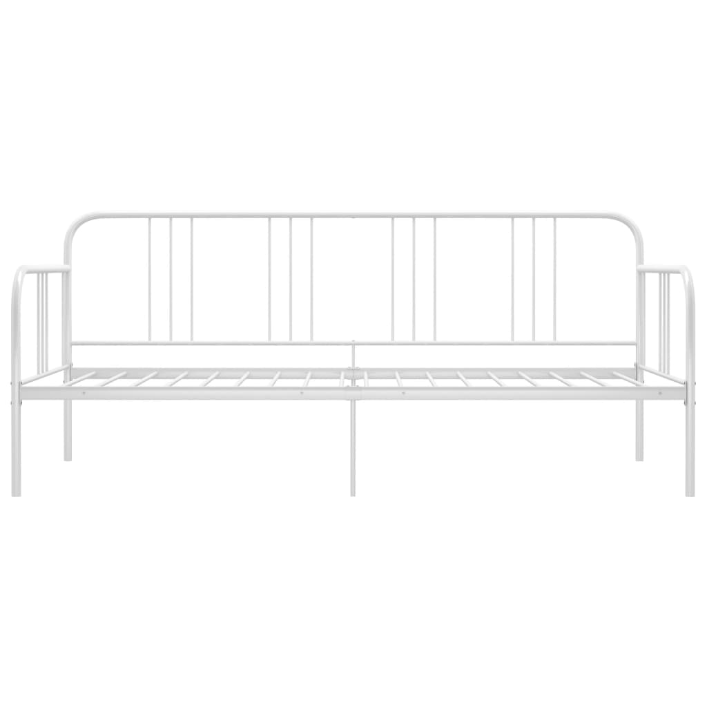 vidaXL Sofa Bed Frame White Metal 90x200 cm