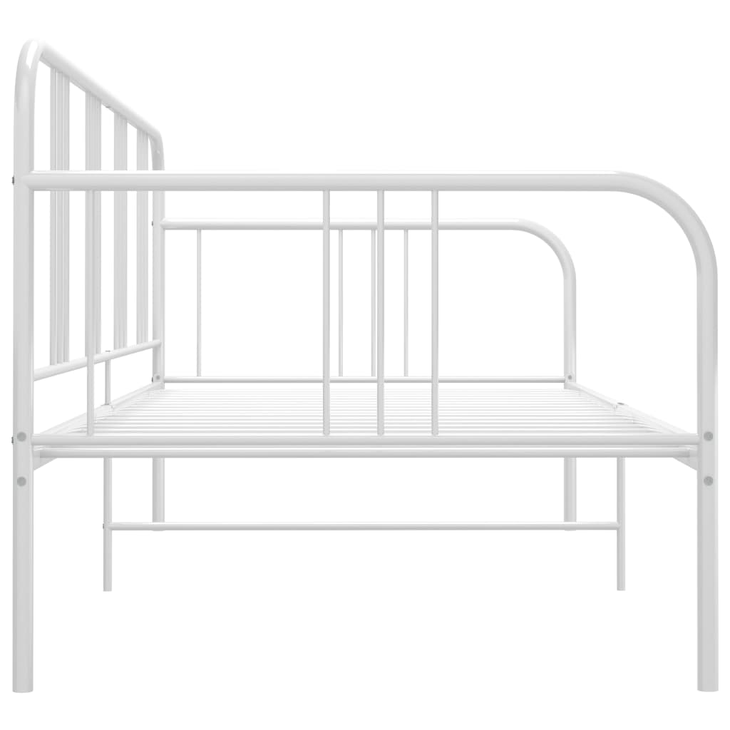 vidaXL Sofa Bed Frame White Metal 90x200 cm