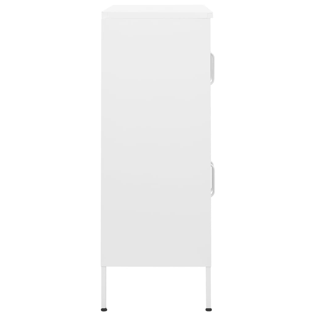 vidaXL Storage Cabinet White 80x35x101.5 cm Steel