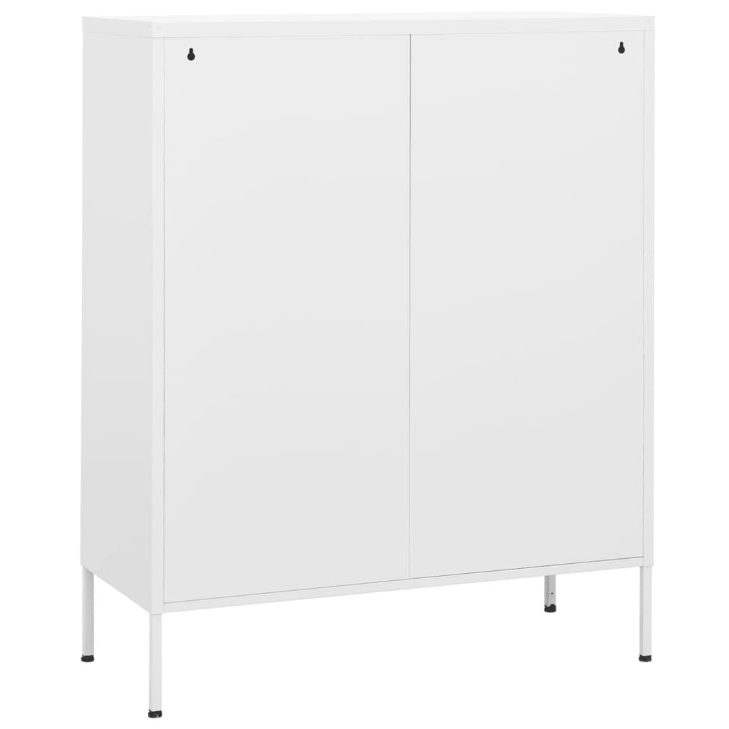 vidaXL Storage Cabinet White 80x35x101.5 cm Steel