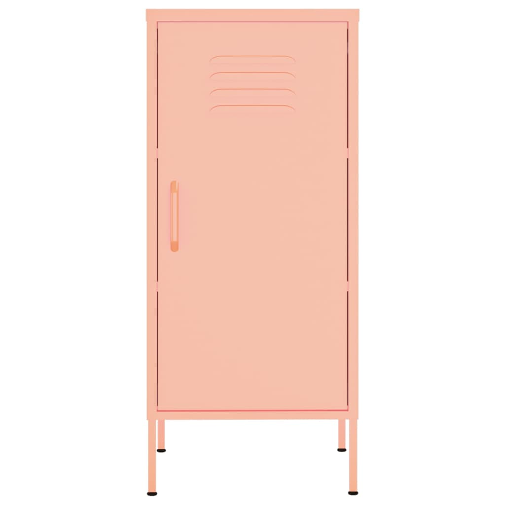 vidaXL Storage Cabinet Pink 42.5x35x101.5 cm Steel