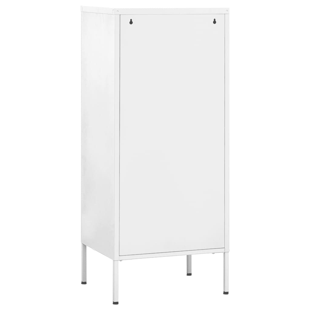 vidaXL Storage Cabinet White 42.5x35x101.5 cm Steel