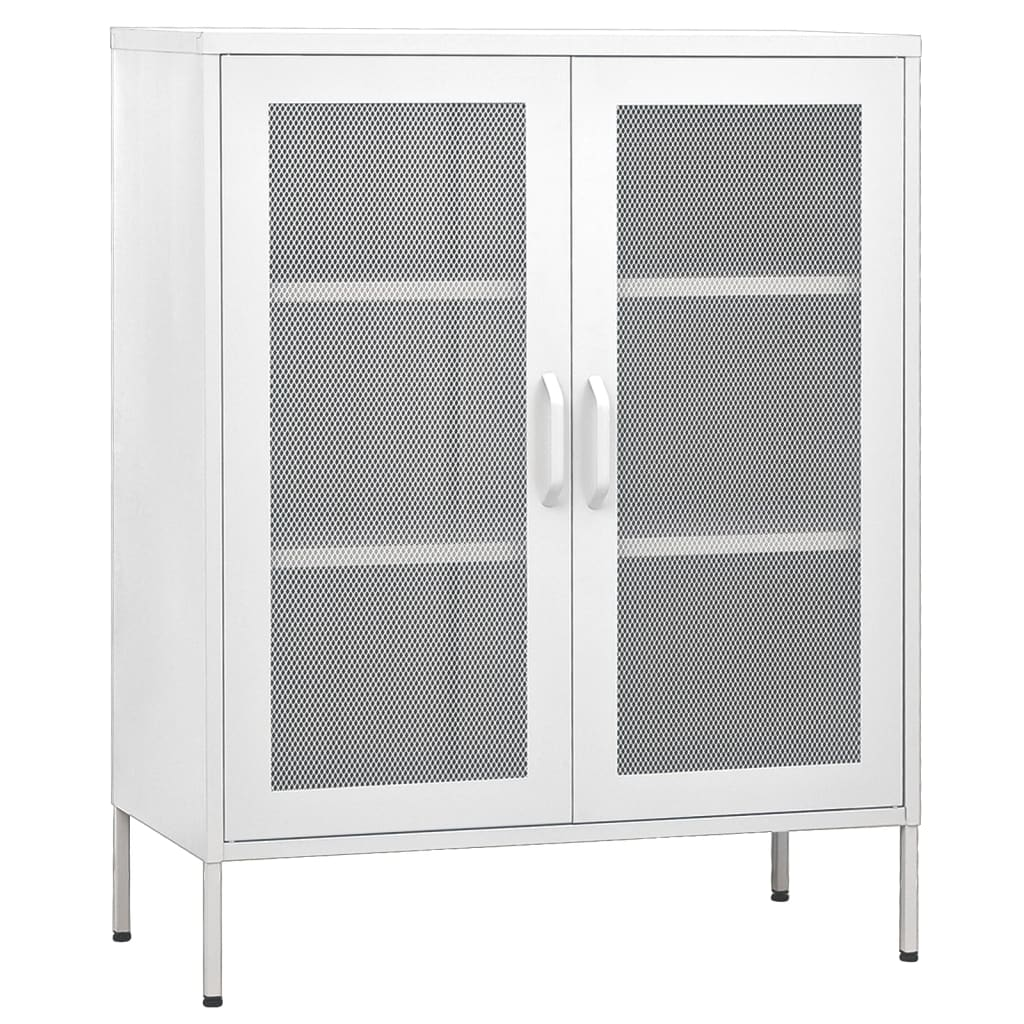 vidaXL Storage Cabinet White 80x35x101.5 cm Steel